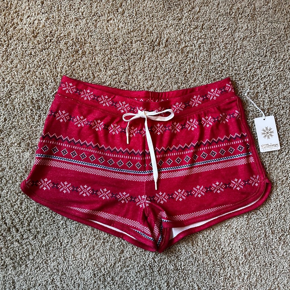 NWT PJ Salvage winter wonderland pajama shorts (Large)